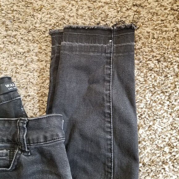 Wax Juniors Black Distressed Stretch Jeans Size 11 Skinny Fit Casual Denim - Picture 3 of 6